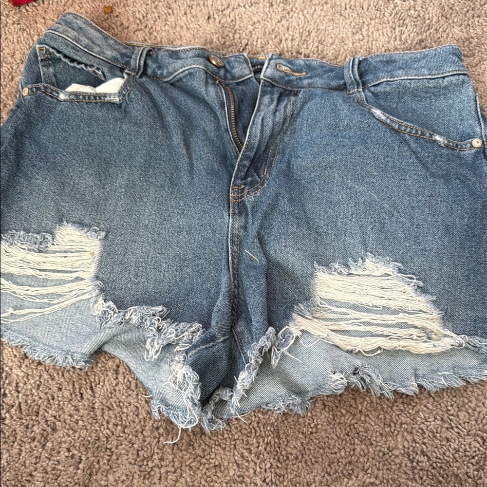 Denim Distressed Women Shorts